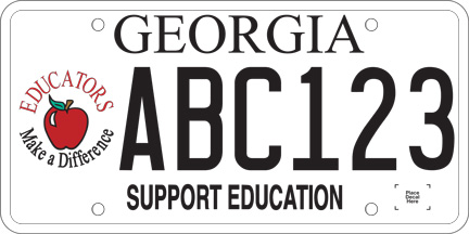 Support Education License Plate